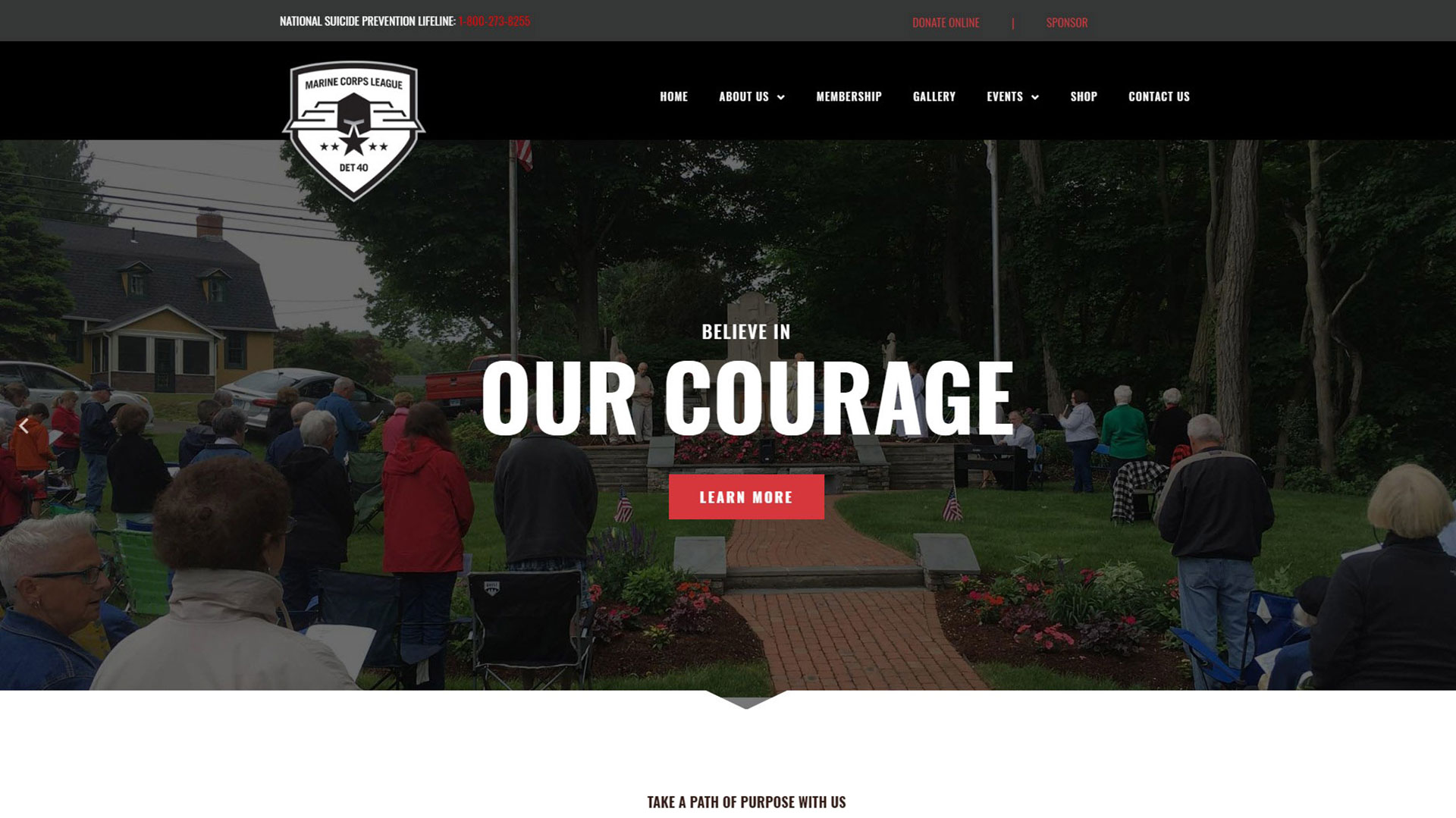 Website for Marine Corp League